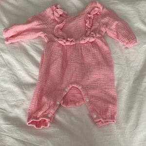 Pink Ruffle Baby One-Piece Romper